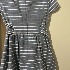 Brooks Brothers Blue and White Striped Casual Dress